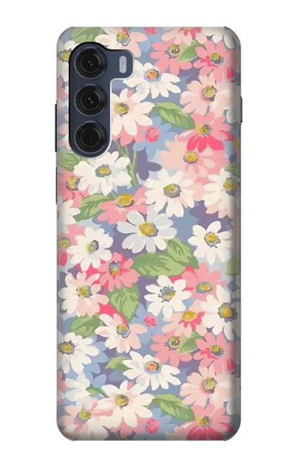 S3688 Motif d'art floral floral Etui Coque Housse pour Motorola Moto G200 5G