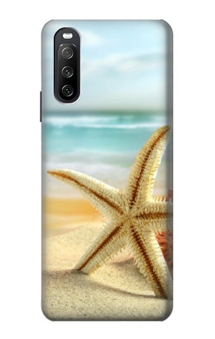 S1117 Étoiles de mer sur la plage Etui Coque Housse pour Sony Xperia 10 III Lite