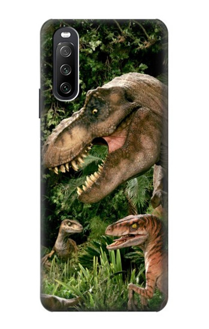 S1452 Dinosaur Trex Raptor Etui Coque Housse pour Sony Xperia 10 III Lite
