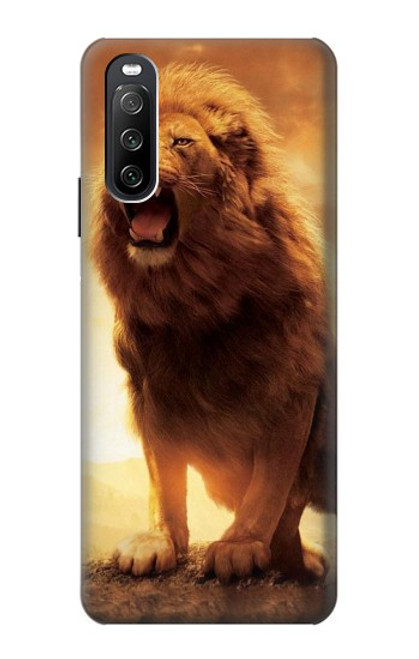 S1957 Lion Etui Coque Housse pour Sony Xperia 10 III Lite