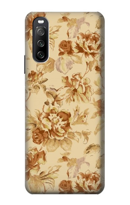 S2180 Motif Fleur Floral Millésime Etui Coque Housse pour Sony Xperia 10 III Lite
