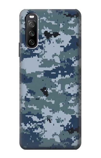 S2346 Marine Camo camouflage graphique Etui Coque Housse pour Sony Xperia 10 III Lite