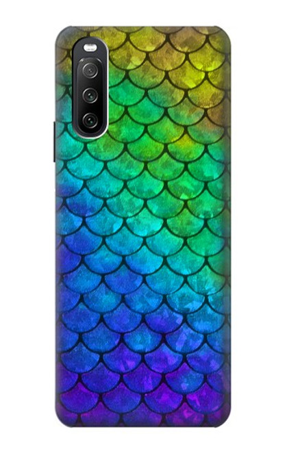 S2930 Sirène écailles de poisson Etui Coque Housse pour Sony Xperia 10 III Lite