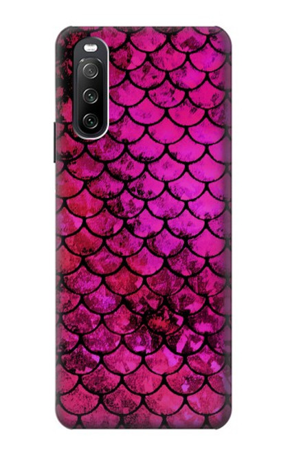 S3051 Rose Sirène écailles de poisson Etui Coque Housse pour Sony Xperia 10 III Lite