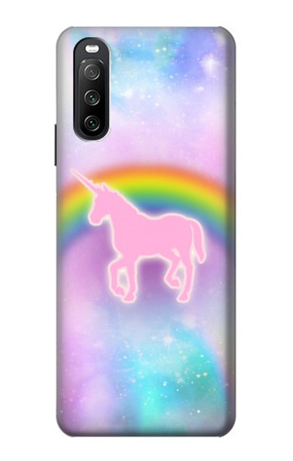 S3070 Arc en ciel pastel ciel Licorne Etui Coque Housse pour Sony Xperia 10 III Lite