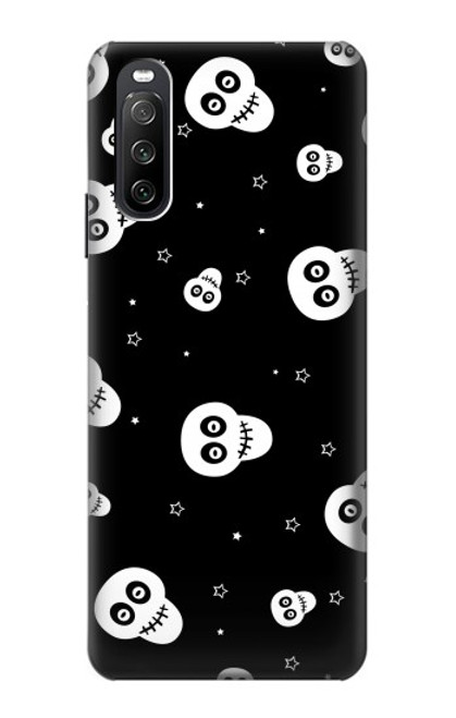 S3261 Sourire Crâne Motif Halloween Etui Coque Housse pour Sony Xperia 10 III Lite