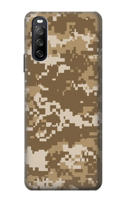 S3294 Armée Tan Coyote Camo Désert Camouflage Etui Coque Housse pour Sony Xperia 10 III Lite