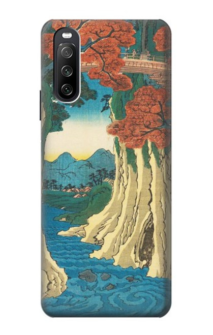 S3348 Utagawa Hiroshige Le singe Pont Etui Coque Housse pour Sony Xperia 10 III Lite