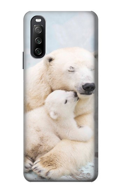 S3373 Famille d'ours polaire Etui Coque Housse pour Sony Xperia 10 III Lite