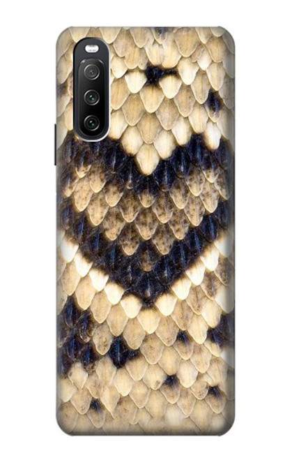 S3417 Diamant Rattle Serpent graphique Imprimer Etui Coque Housse pour Sony Xperia 10 III Lite
