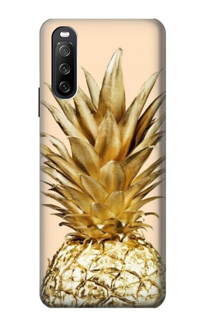 S3490 ananas or Etui Coque Housse pour Sony Xperia 10 III Lite