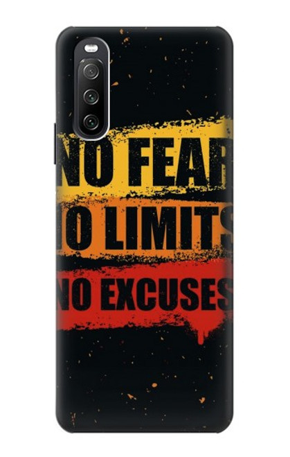 S3492 Sans Peur Limités D'excuses Etui Coque Housse pour Sony Xperia 10 III Lite