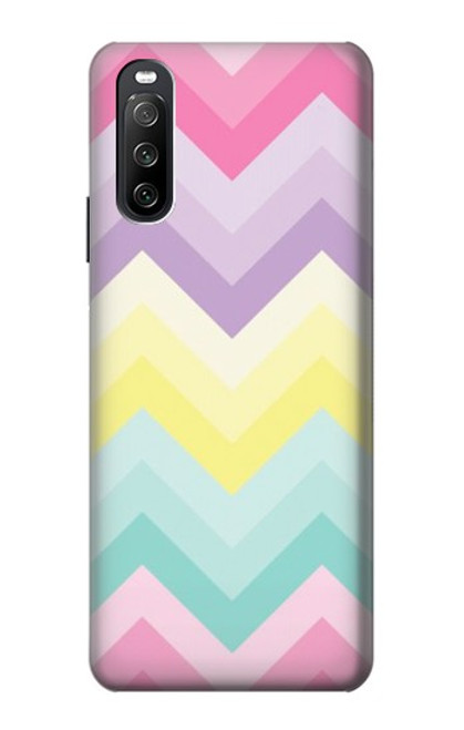 S3514 Arc en ciel Zigzag Etui Coque Housse pour Sony Xperia 10 III Lite