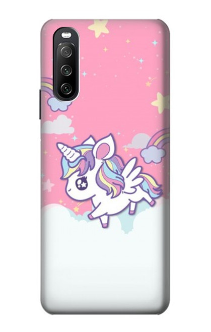 S3518 Licorne Dessin animé Etui Coque Housse pour Sony Xperia 10 III Lite