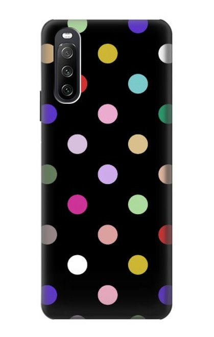 S3532 Coloré à pois Etui Coque Housse pour Sony Xperia 10 III Lite