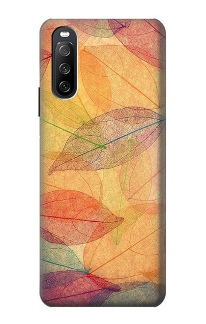 S3686 Automne Feuille Automne Etui Coque Housse pour Sony Xperia 10 III Lite