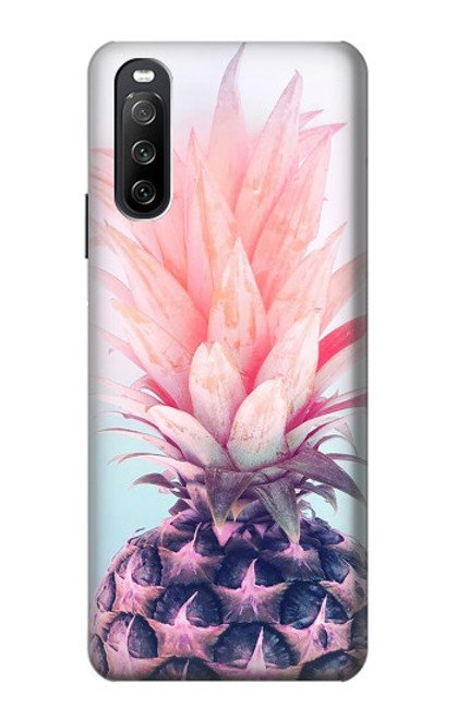S3711 Ananas rose Etui Coque Housse pour Sony Xperia 10 III Lite
