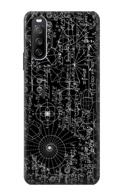 S3808 Tableau noir de mathématiques Etui Coque Housse pour Sony Xperia 10 III Lite