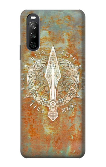 S3827 Lance Gungnir d'Odin Norse Viking Symbol Etui Coque Housse pour Sony Xperia 10 III Lite