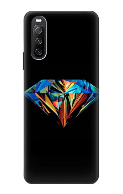 S3842 Diamant coloré abstrait Etui Coque Housse pour Sony Xperia 10 III Lite