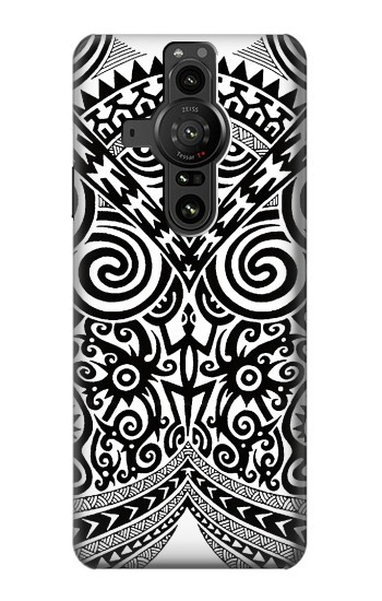S1655 Tatouage maori Etui Coque Housse pour Sony Xperia Pro-I