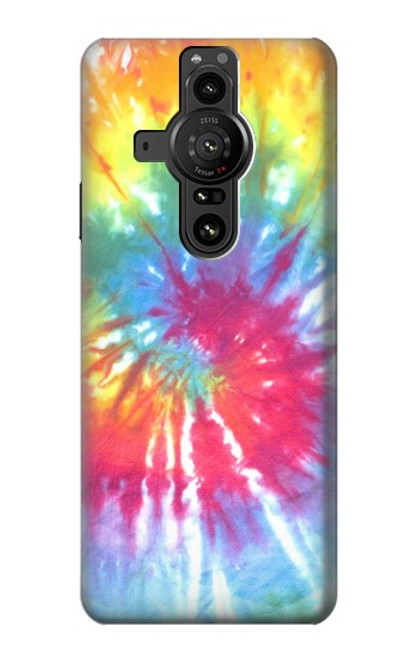 S1697 Tie Dye coloré imprimé graphique Etui Coque Housse pour Sony Xperia Pro-I