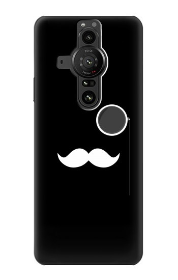 S1946 Sir Mustache Minimalisme Etui Coque Housse pour Sony Xperia Pro-I