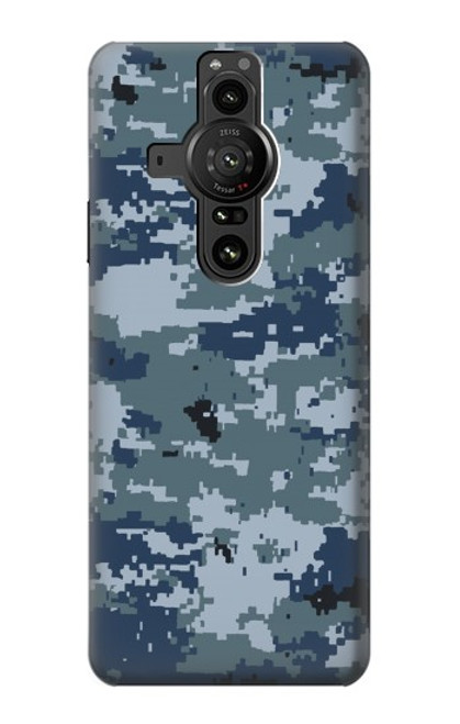 S2346 Marine Camo camouflage graphique Etui Coque Housse pour Sony Xperia Pro-I