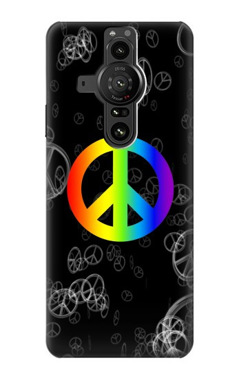 S2356 Signe de paix Etui Coque Housse pour Sony Xperia Pro-I