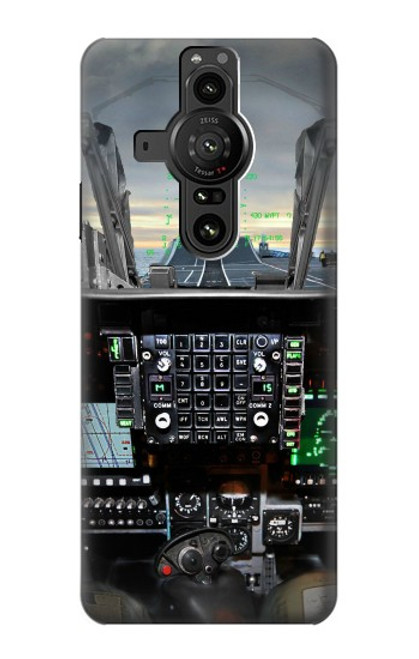 S2435 Avion de chasse Cockpit d'avion Etui Coque Housse pour Sony Xperia Pro-I