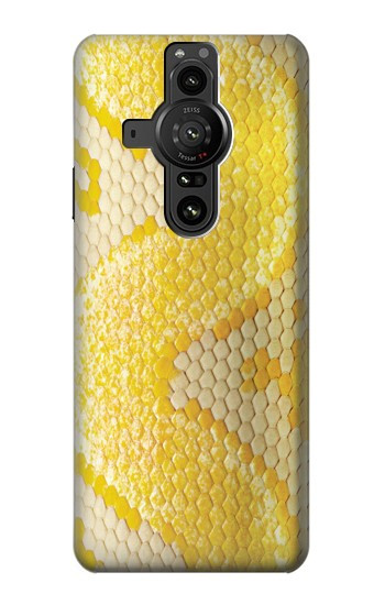 S2713 Serpent jaune imprimé graphique Peau Etui Coque Housse pour Sony Xperia Pro-I