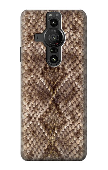 S2875 Rattle Serpent Imprimé graphique Peau Etui Coque Housse pour Sony Xperia Pro-I