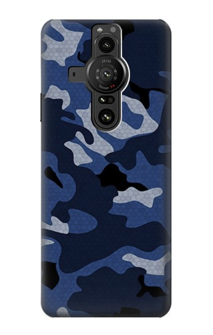 S2959 Marine Bleu Camo camouflage Etui Coque Housse pour Sony Xperia Pro-I
