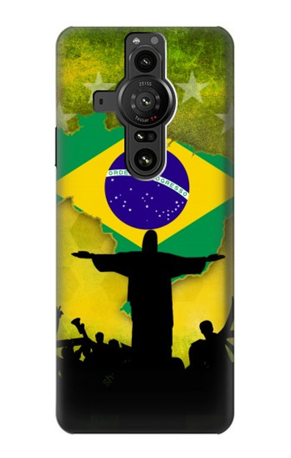 S2981 Brésil Football Football Etui Coque Housse pour Sony Xperia Pro-I