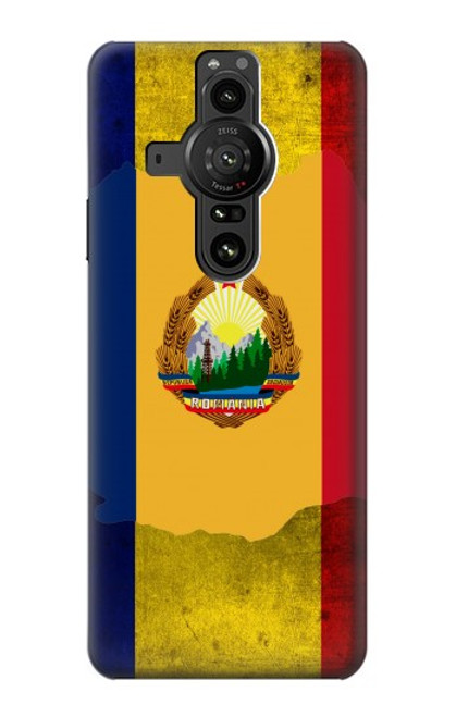 S3021 Roumanie Drapeau Etui Coque Housse pour Sony Xperia Pro-I