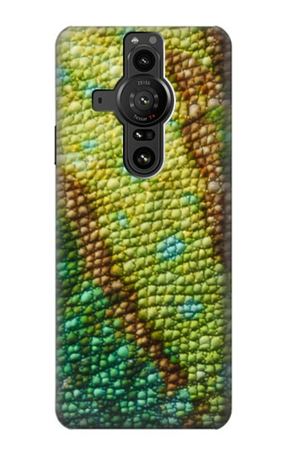 S3057 Imprimé graphique Lezard Peau Etui Coque Housse pour Sony Xperia Pro-I