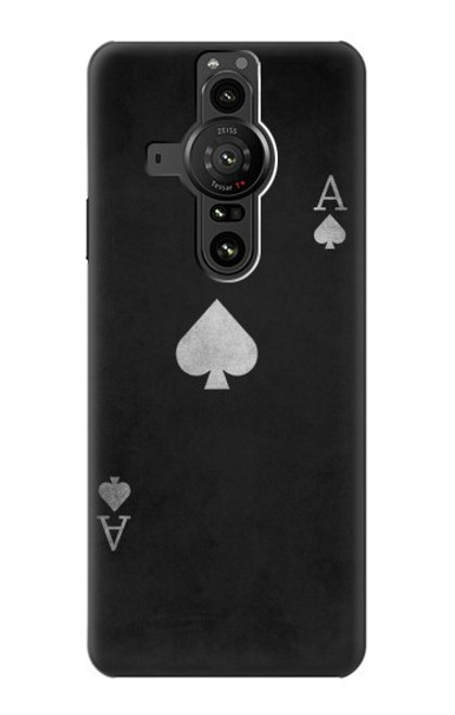 S3152 Noir Ace of Spade Etui Coque Housse pour Sony Xperia Pro-I