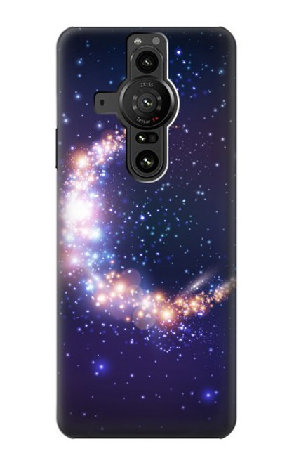 S3324 Croissant de lune Galaxie Etui Coque Housse pour Sony Xperia Pro-I