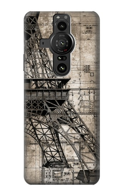 S3416 Plan Tour Eiffel Etui Coque Housse pour Sony Xperia Pro-I