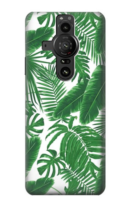 S3457 Papier Palm Monstera Etui Coque Housse pour Sony Xperia Pro-I