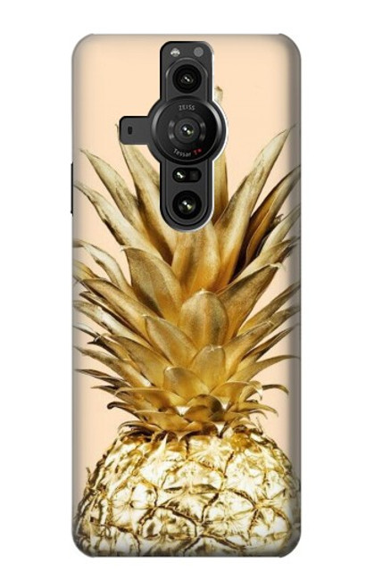 S3490 ananas or Etui Coque Housse pour Sony Xperia Pro-I