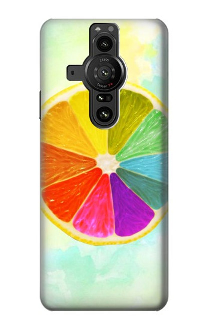 S3493 citron coloré Etui Coque Housse pour Sony Xperia Pro-I
