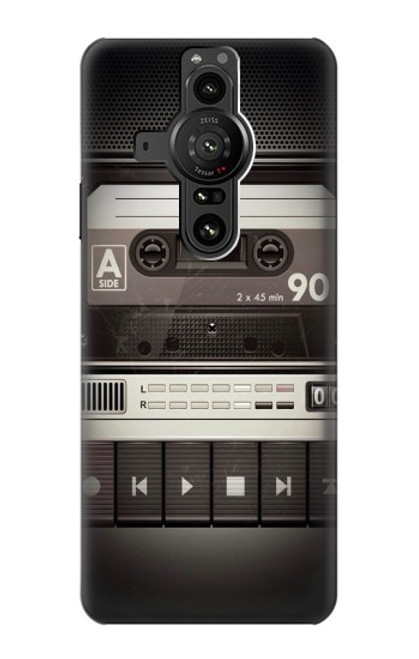 S3501 Lecteur cassette millésimé Etui Coque Housse pour Sony Xperia Pro-I