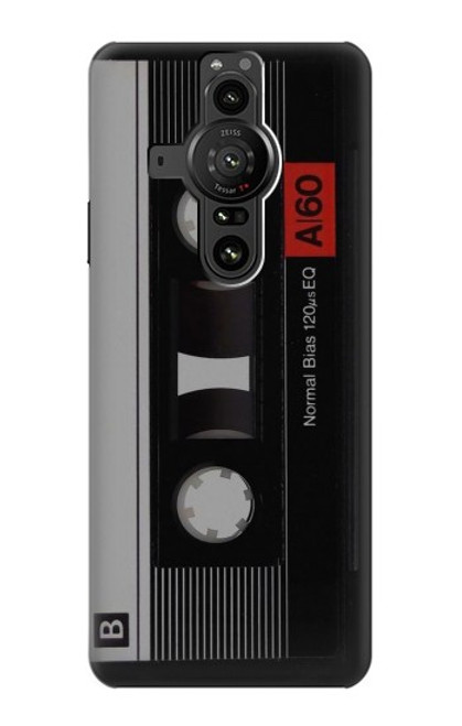 S3516 Ruban cassette millésimé Etui Coque Housse pour Sony Xperia Pro-I