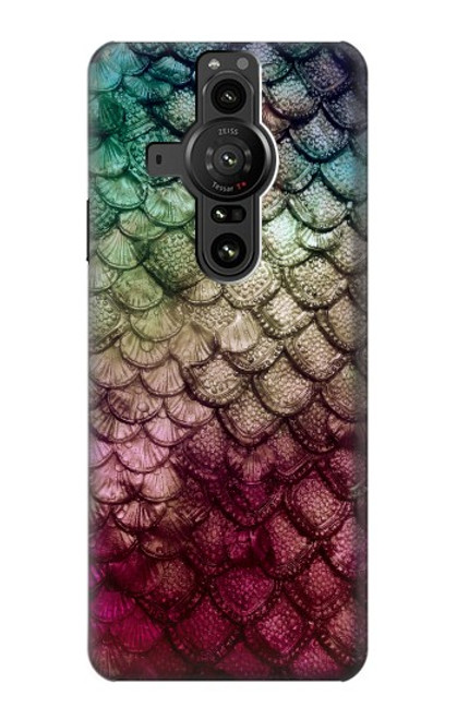 S3539 Sirène écailles de poisson Etui Coque Housse pour Sony Xperia Pro-I