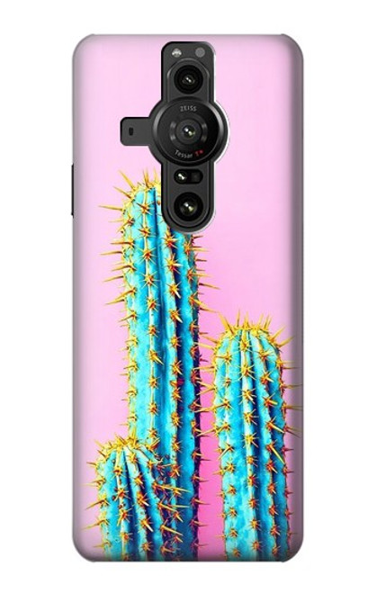 S3673 Cactus Etui Coque Housse pour Sony Xperia Pro-I