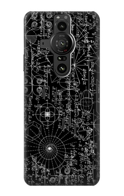 S3808 Tableau noir de mathématiques Etui Coque Housse pour Sony Xperia Pro-I