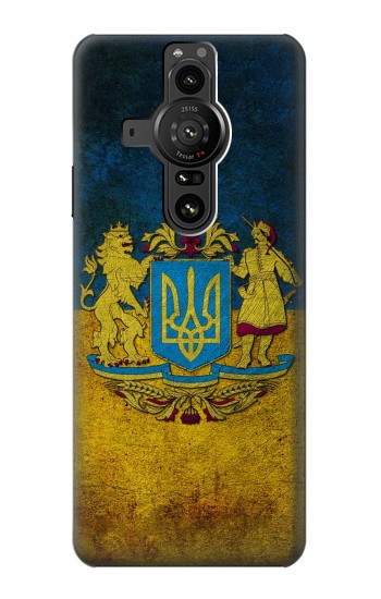 S3858 Drapeau de l'Ukraine Etui Coque Housse pour Sony Xperia Pro-I