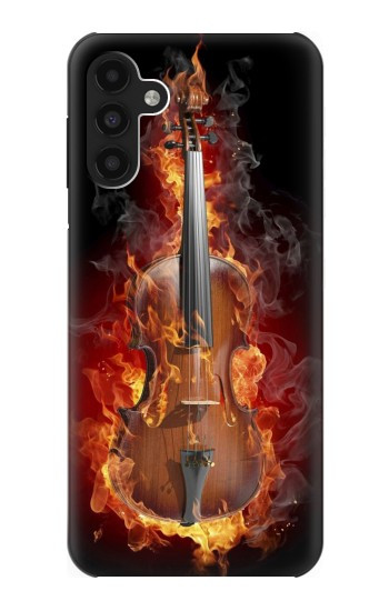 S0864 Violon feu Etui Coque Housse pour Samsung Galaxy A13 4G