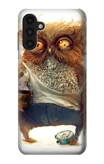 S1133 Réveillez-vous Chouette Etui Coque Housse pour Samsung Galaxy A13 4G